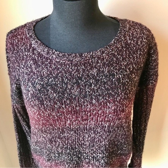 SANCTUARY Northern Pullover Sweater Mulberry Mink Knit Marled Maroon Revolve - Picture 1 of 10